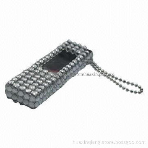 Diamond USB Flash Drive, 128MB-64GB Capacity, Metal+Diamond Housing, 5 Years Warranty, USB 2/3